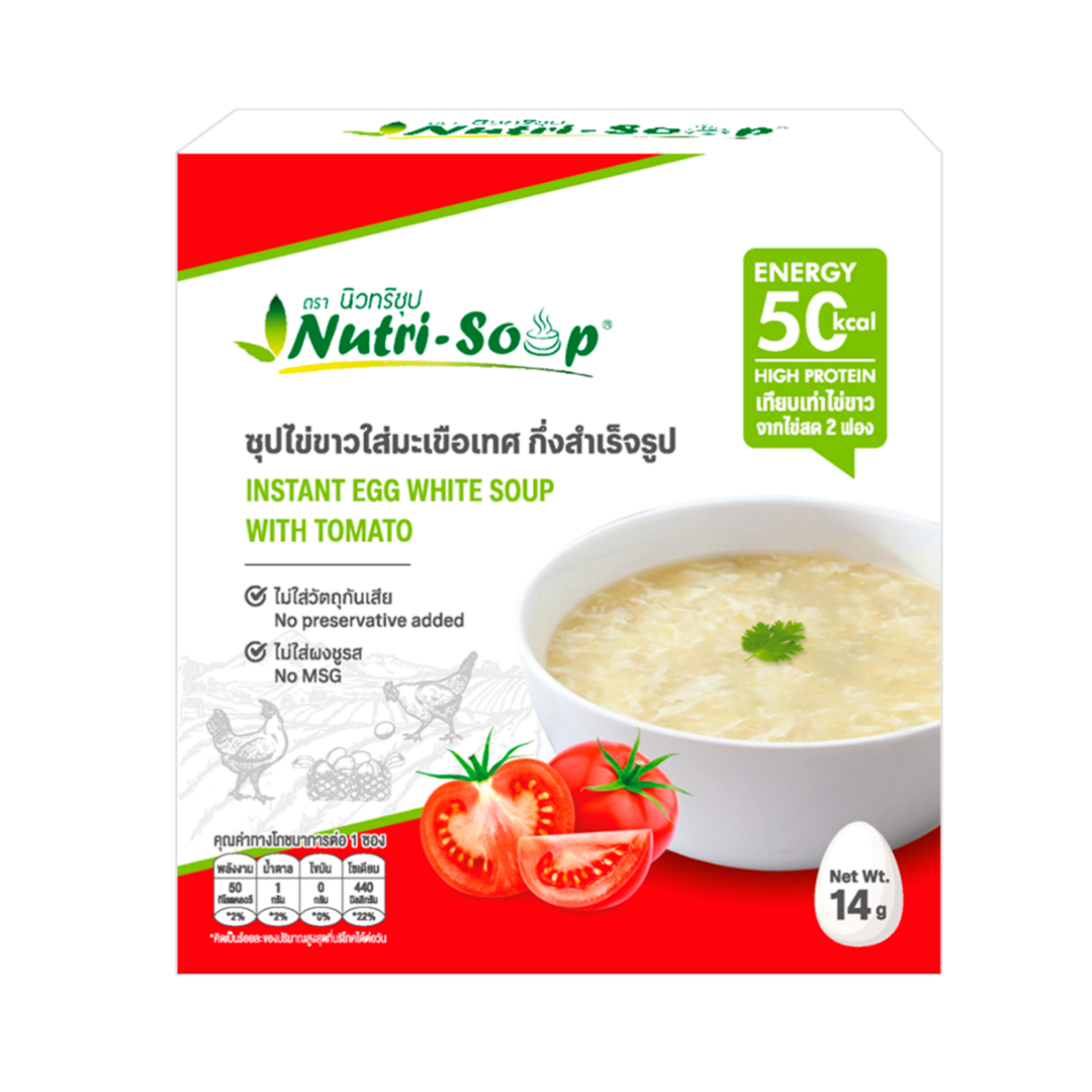 INSTANT EGG WHITE SOUP WITH TOMATO